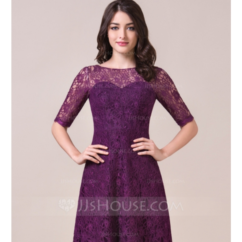 JJ's House Custom Made Purple Lace Dress Size 20